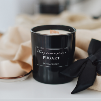 Naturalna świeca sojowa czarna - KWIAT POMARAŃCZY - GRAWER gratis