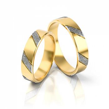 Obrączki ślubne żółte złoto 4,5mm próba 585 • FS5