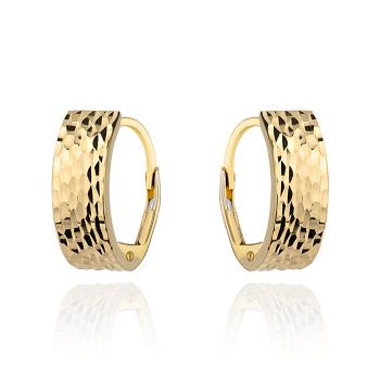 Kolczyki złote diamentowane na angielskim zapięciu FUG7-K01763-585