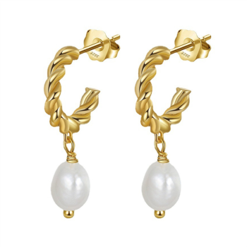 Kolczyki damskie z perłami FUGSVEP029G