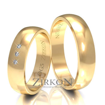 Obrączki ślubne klasyczne złote 5mm próba 585 okrągłe • OG5S