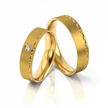 Obrączki ślubne żółte złoto 5mm próba 585 • FS272