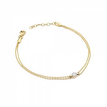 Złota bransoletka z diamentami FB-004-585-B0.10