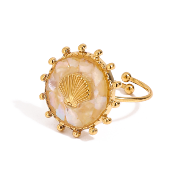 Pierścionek muszla FUGJDR0302005-WT