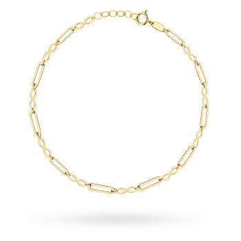 Bransoletka złota ogniwa i znak nieskończoności FUG2-40-B01017-2