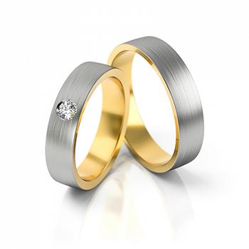 Obrączki ślubne złoto dwukolorowe 4,8mm próba 333 • XFS249