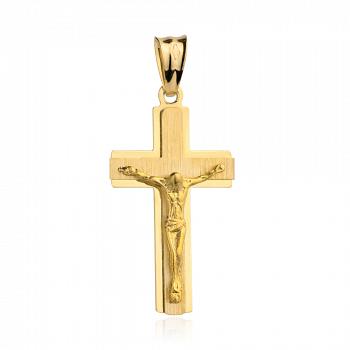 Złoty krzyżyk z wizerunkiem Jezusa FUG4-9-C00026-2