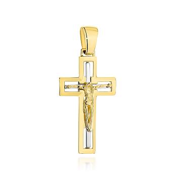 Złoty krzyżyk wizerunek Pana Jezusa FUG4-15-C00130-2