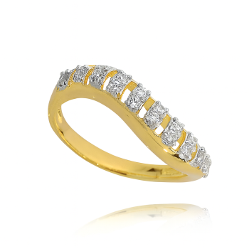 Pierścionek złoty z cyrkoniami FP1548