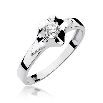 Pierścionek zaręczynowy z brylantem 0.30