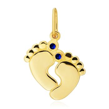 Zawieszka stópki z granatową cyrkonią FUG6-Z00605-585