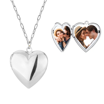 Naszyjnik stal szlachetna serce sekretnik puzderko z dedykacją WA799