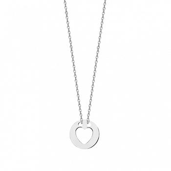Naszyjnik srebrny celebrytka serce FUGG0091N