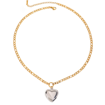 Naszyjnik stal szlachetna serce sekretnik puzderko z dedykacją FUGJDN0202025-PS