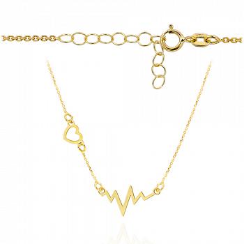 Naszyjnik złoty linia życia i serce FUG3-25-N00376-2