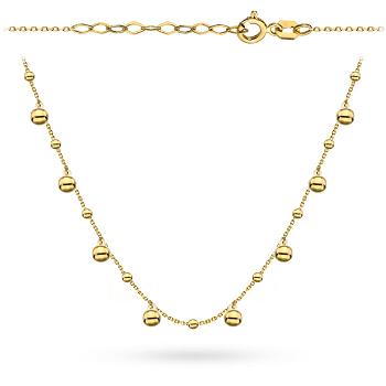 Naszyjnik złoty gładkie kulki FUG3-N00680-585