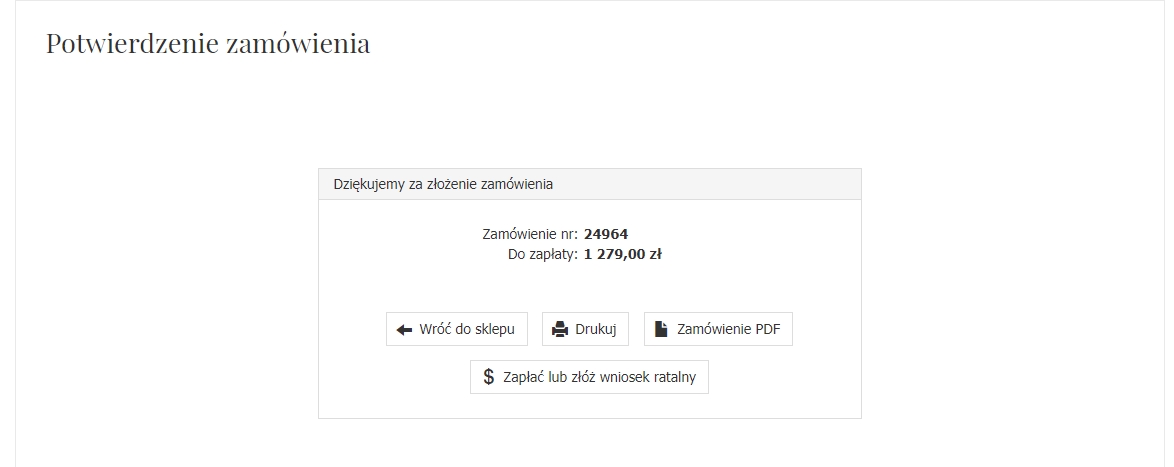 Płatność ratalna Płatność ratalna